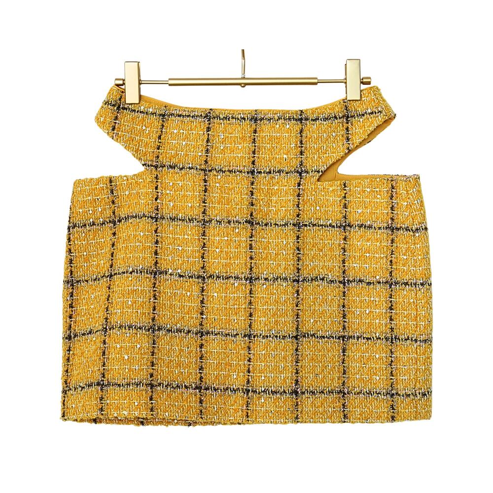 Cady Tweed Skirt - Yellow - XS